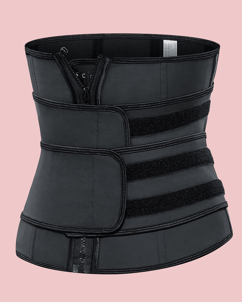 Corset Latex Buckle Waist Corset Belt LATEX Rubber Straps Corset