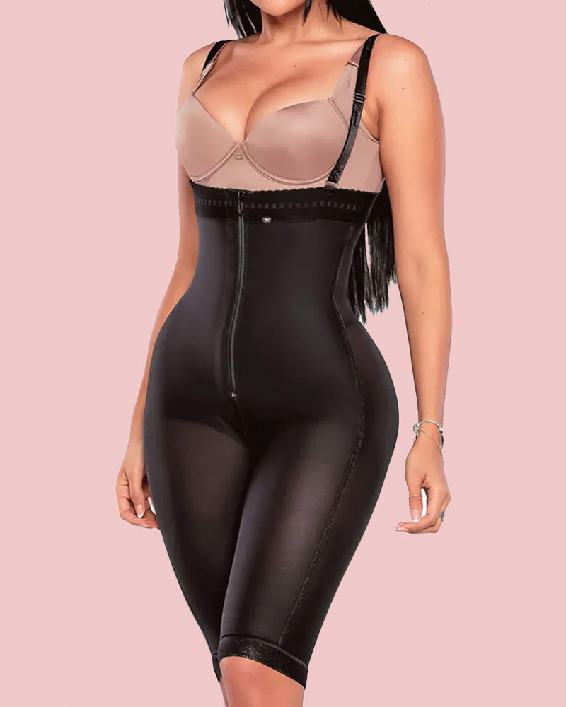 Zipper Mid-leg Shaper Pants