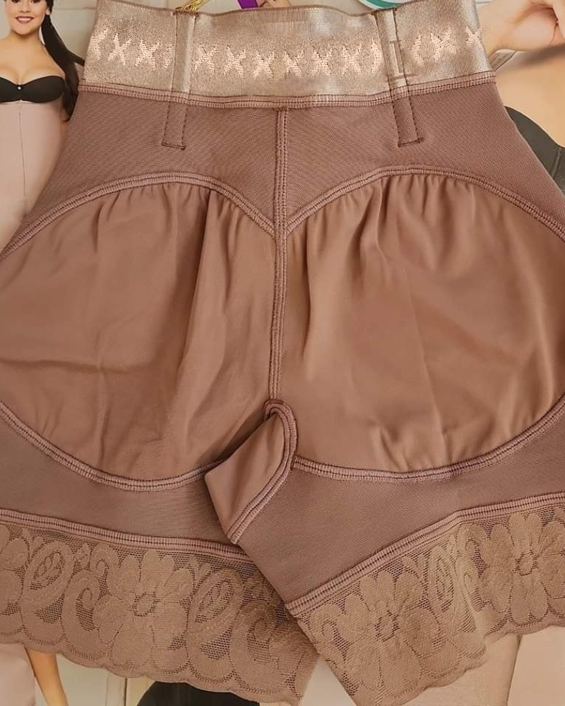High Waist Side Zipper Butter Lifter Faja Shorts