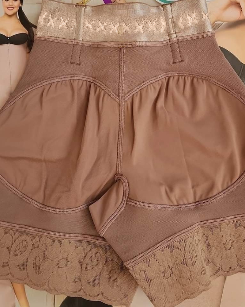 High Waist Side Zipper Butter Lifter Faja Shorts