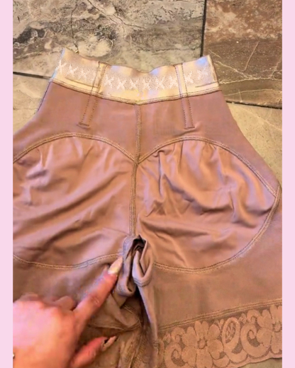 High Waist Side Zipper Butter Lifter Faja Shorts