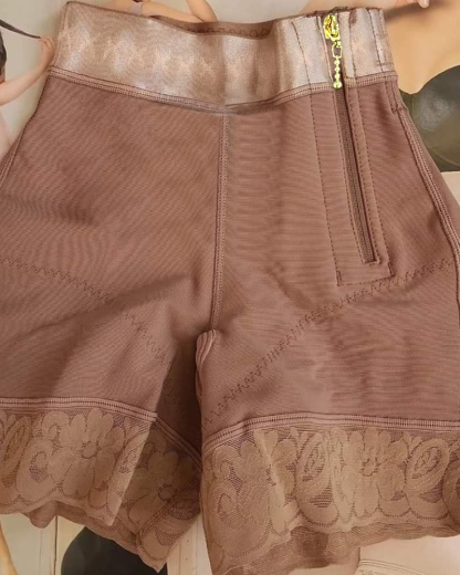 High Waist Side Zipper Butter Lifter Faja Shorts