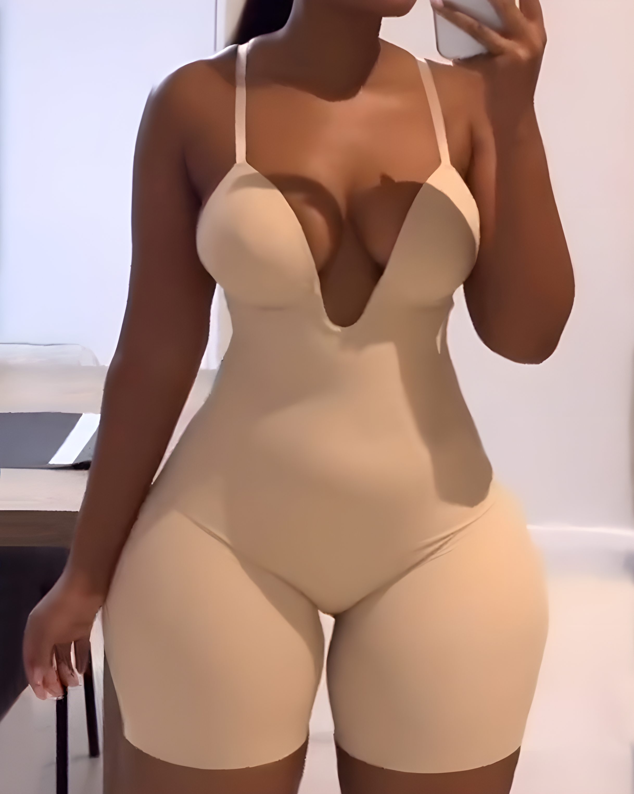Deep V Neck Low Back Full Body Shaper