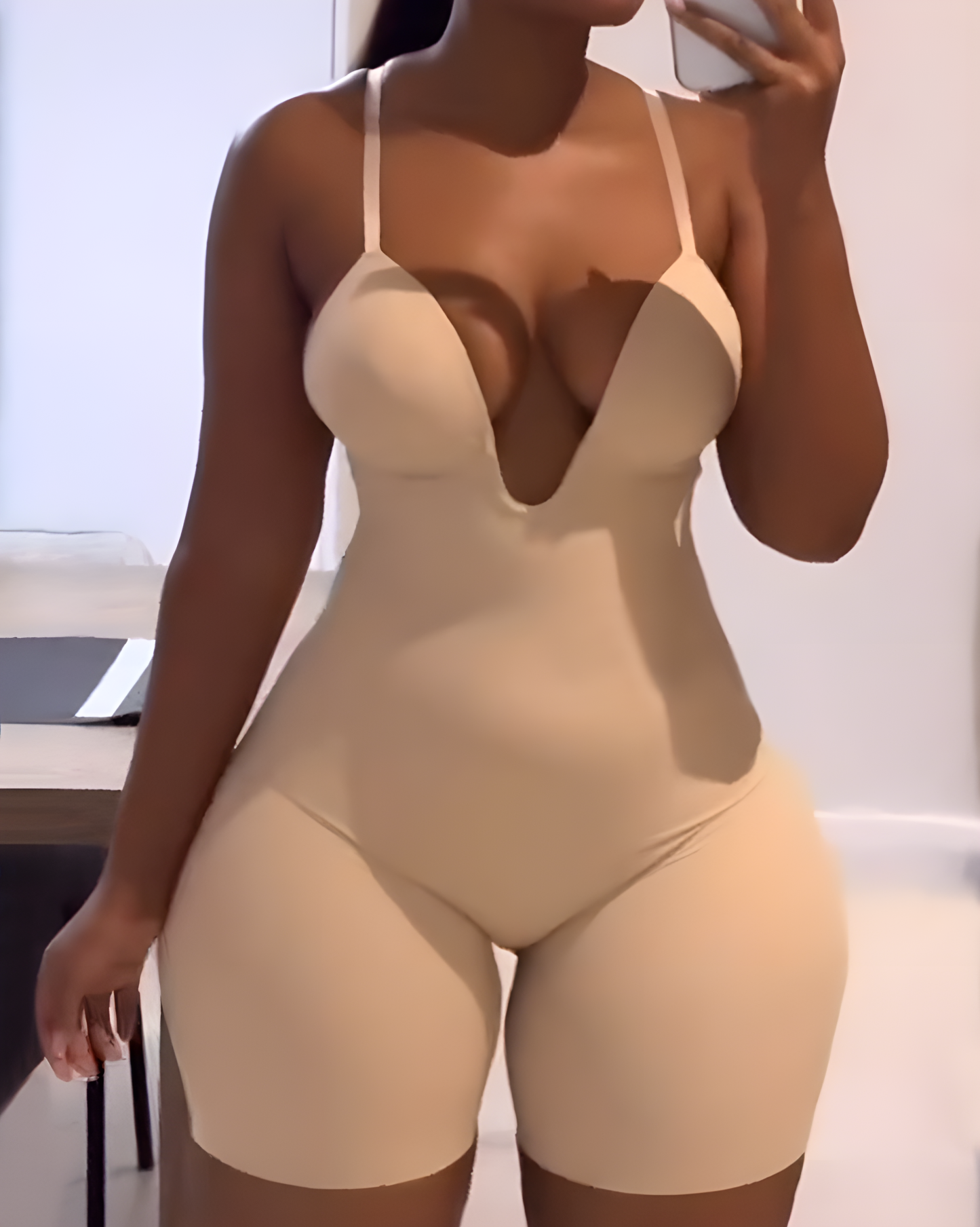 Deep V Neck Low Back Full Body Shaper