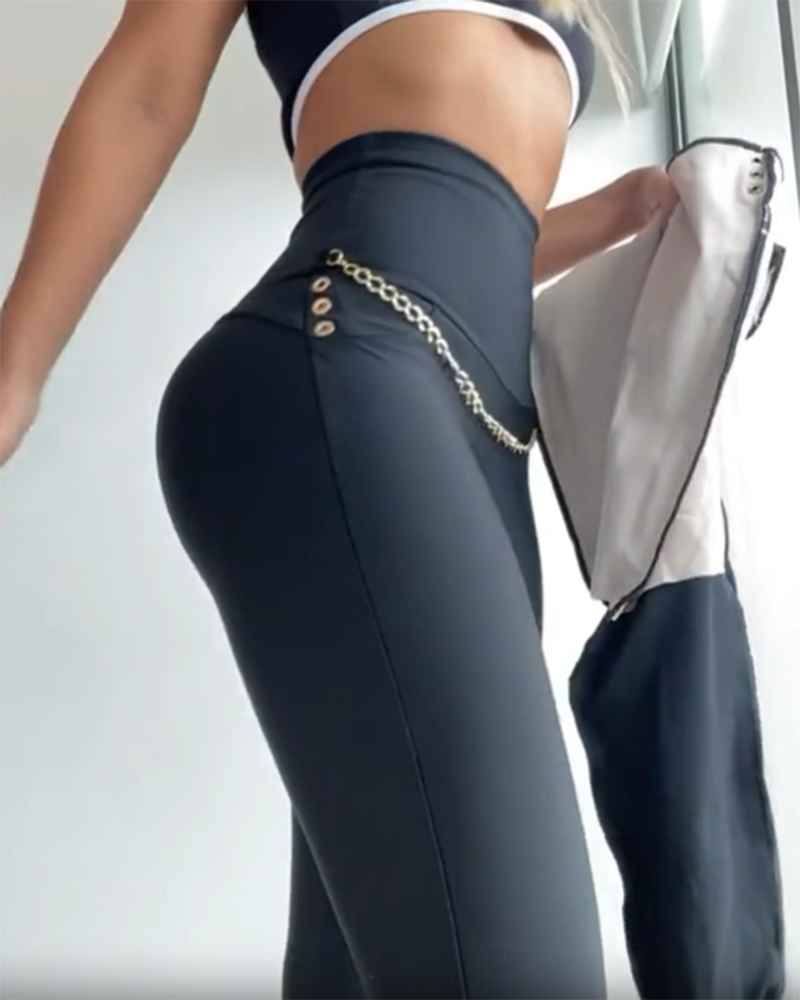 Women High Waist Butt Lifter Black Leggings