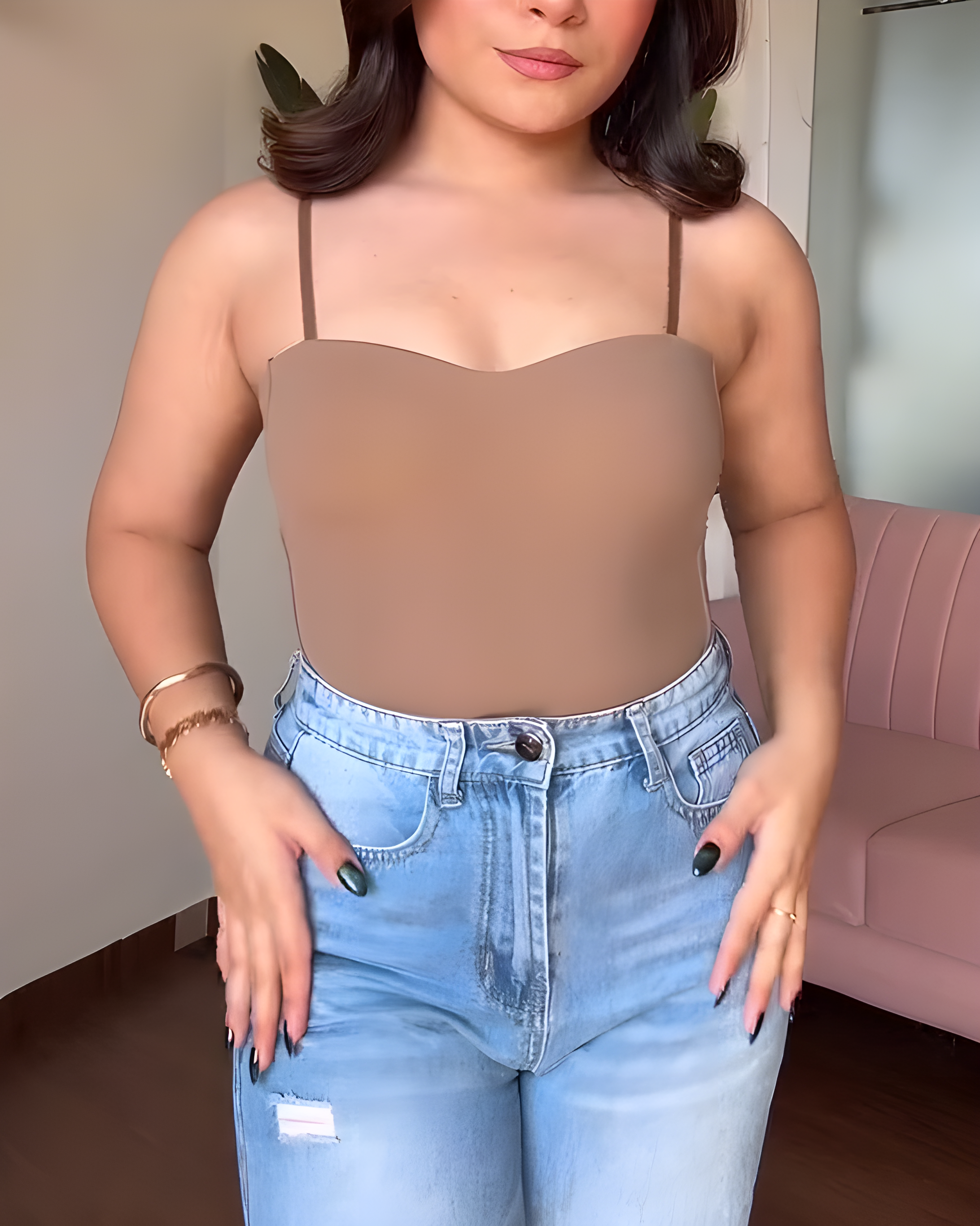 Backless Cami Top with Padded