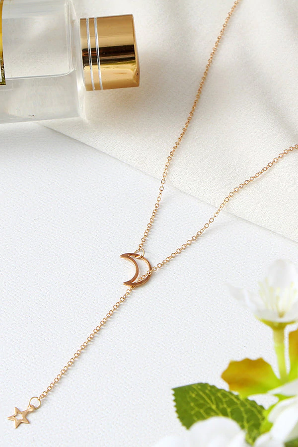 To The Moon And Star Necklace