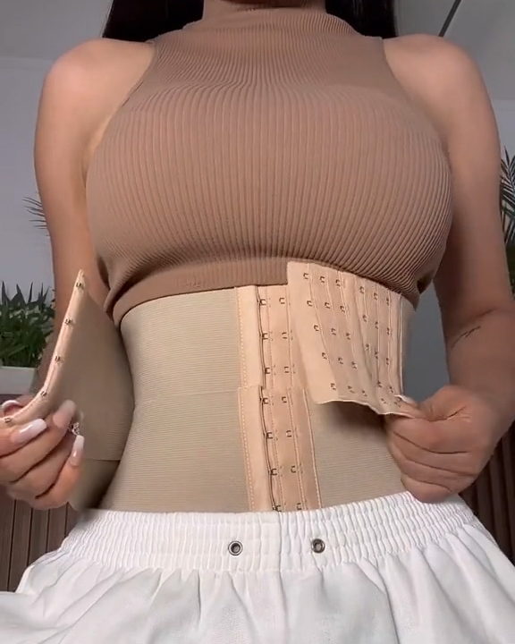 Underbust Waist Corsets Breathable Girdle Tummy Control Hourglass Postpartum Body Shaper
