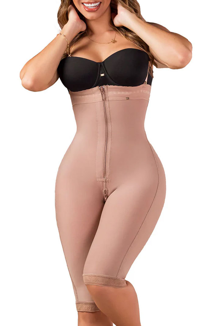 Zipper Mid-leg Shaper Pants