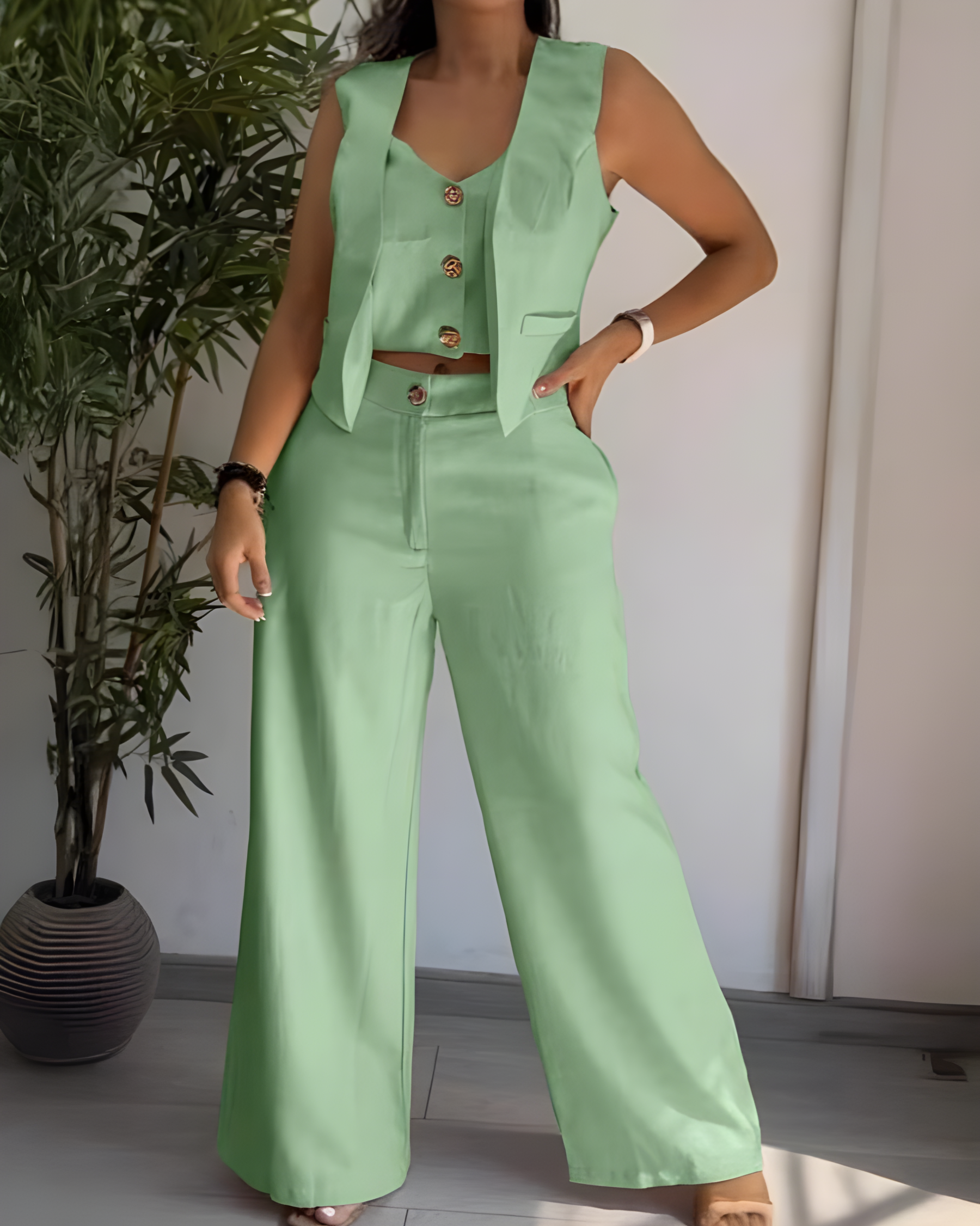 Women's Fashion Casual Vest Suit