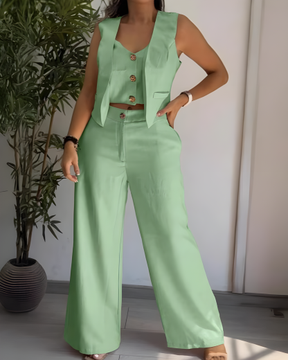 Women's Fashion Casual Vest Suit