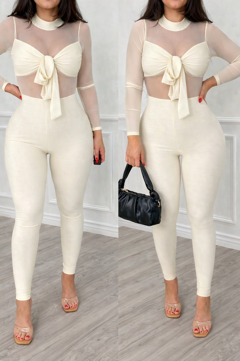 Black Halter Cutout Jumpsuit