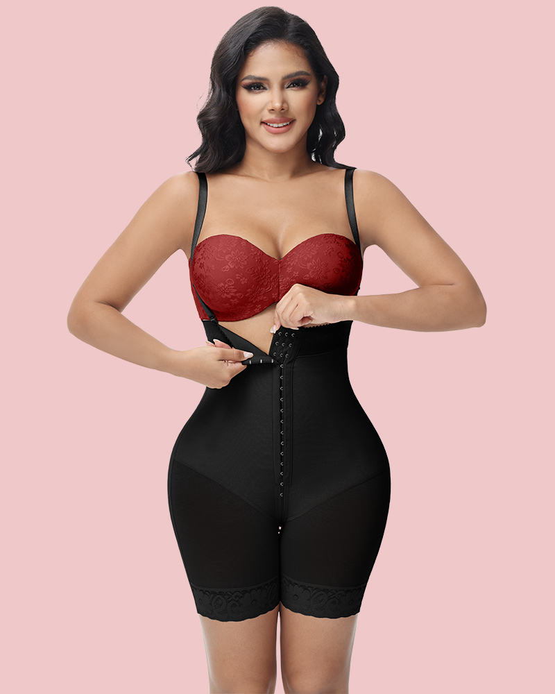 Tummy Control Butt Lifter Thigh Slimmer Shapewear Plus Size Faja Crotch with Zipper