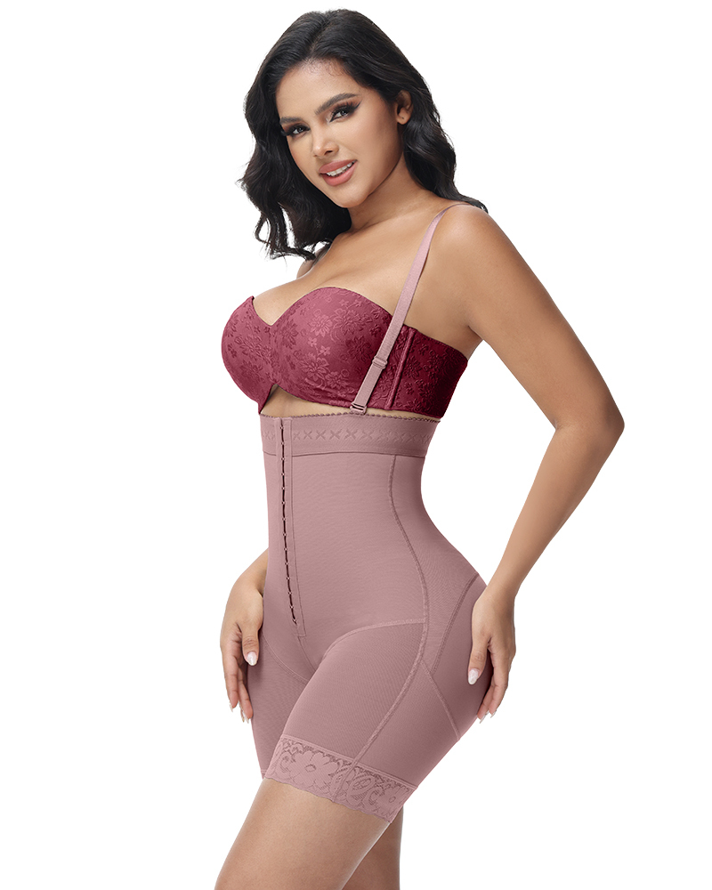 Tummy Control Butt Lifter Thigh Slimmer Shapewear Plus Size Faja Crotch with Zipper