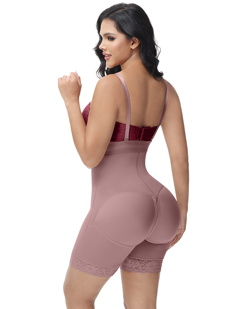 Tummy Control Butt Lifter Thigh Slimmer Shapewear Plus Size Faja Crotch with Zipper