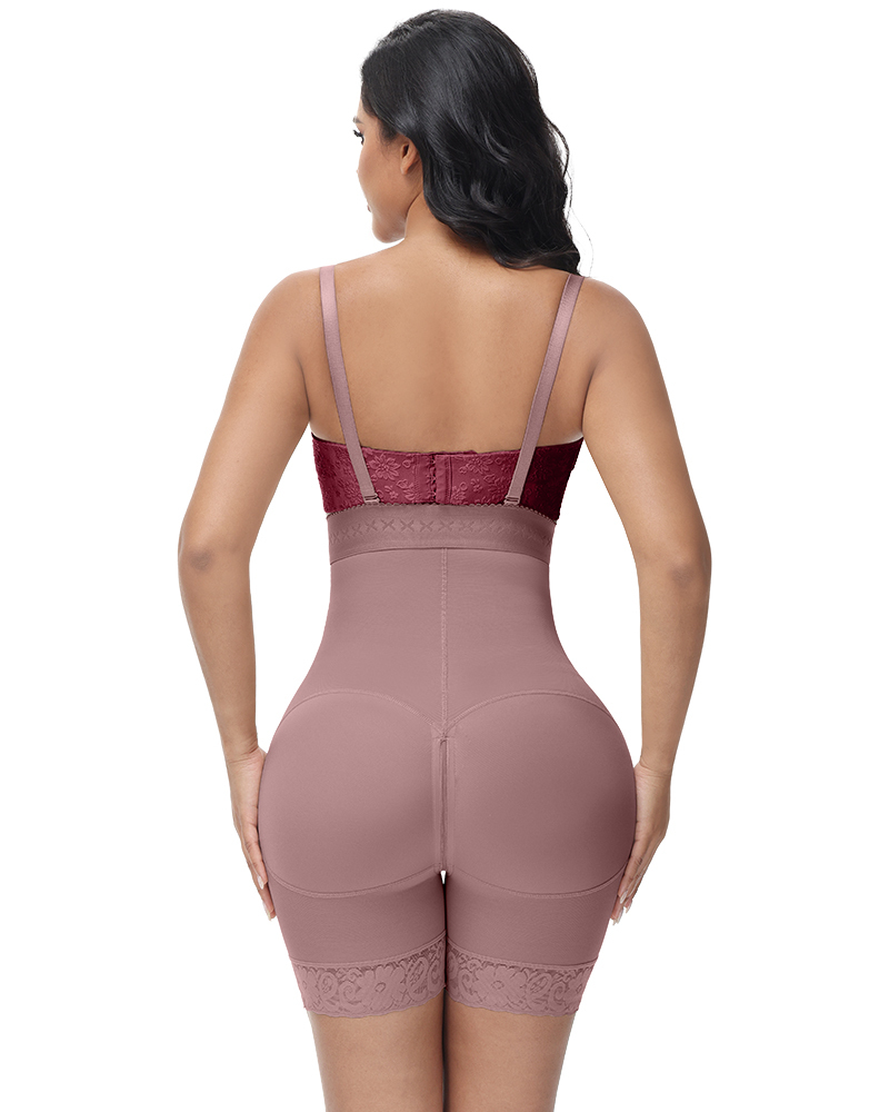 Tummy Control Butt Lifter Thigh Slimmer Shapewear Plus Size Faja Crotch with Zipper
