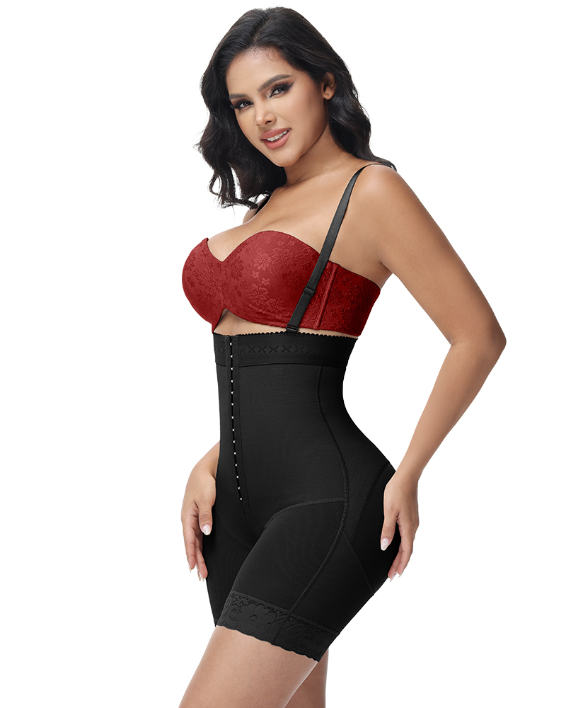 Tummy Control Butt Lifter Thigh Slimmer Shapewear Plus Size Faja Crotch with Zipper