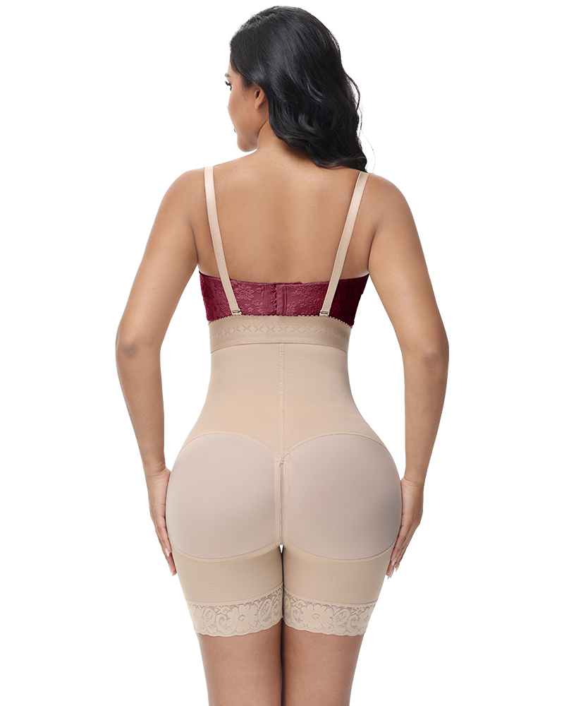 Tummy Control Butt Lifter Thigh Slimmer Shapewear Plus Size Faja Crotch with Zipper