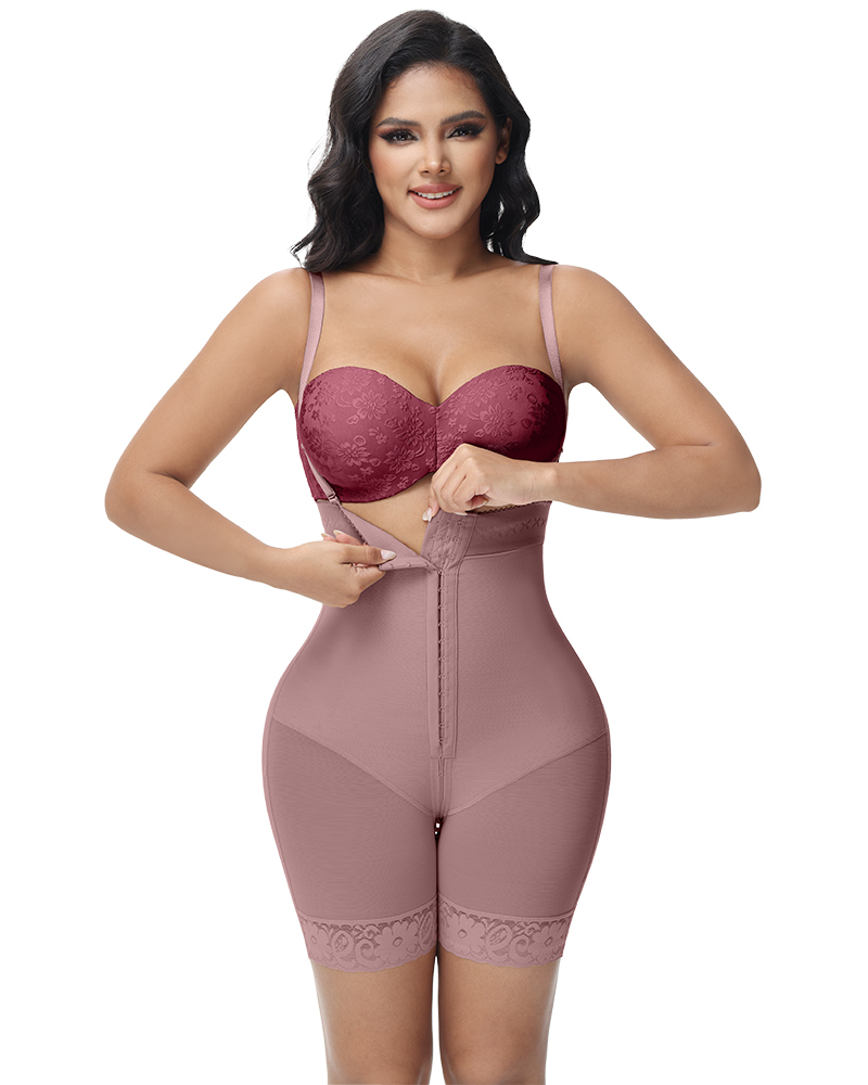 Tummy Control Butt Lifter Thigh Slimmer Shapewear Plus Size Faja Crotch with Zipper