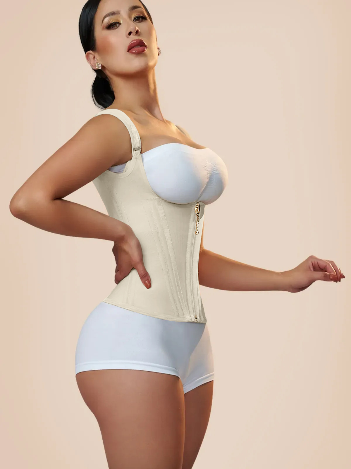 Waist Trainer for Women Corset Vest Body Shaper Cincher Trimmer Tank Top Sport Girdle with Steel Bones