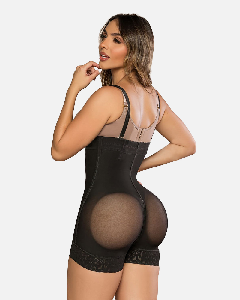 Invisible Open Bust Crotch Zipper Tummy Control Shapewear