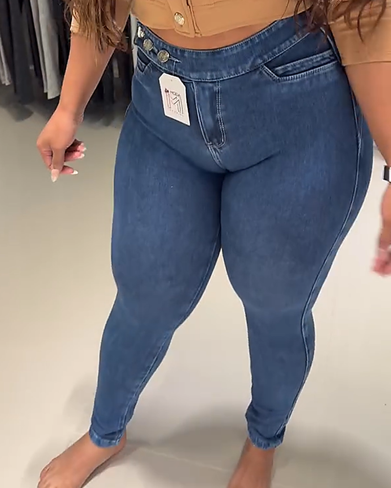 High-Waist Skinny Jeans (Pre-Sale)