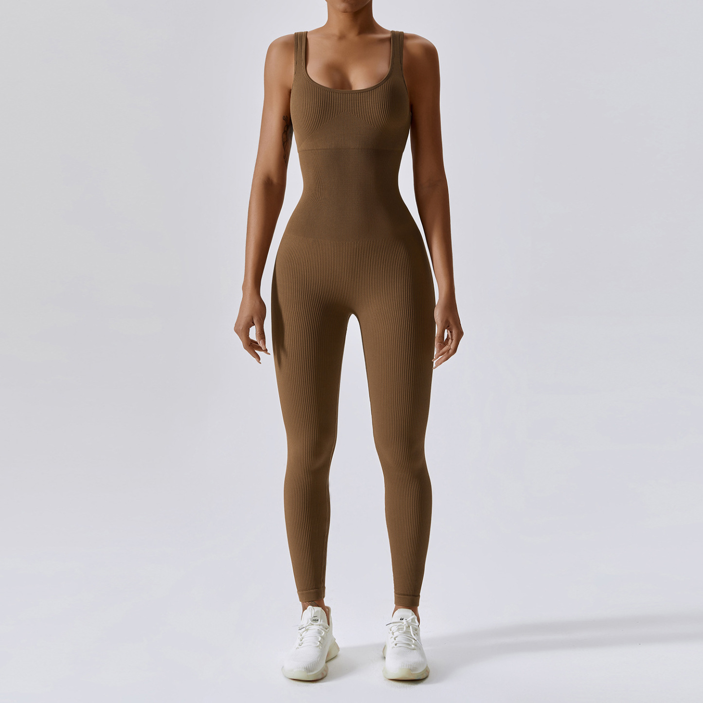 Seamless tummy control slim fit athletic stretch bodysuit