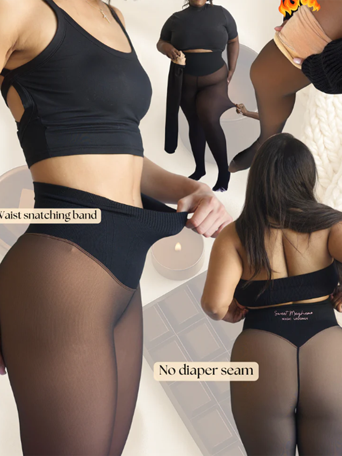 Magic Leggings With Compression Straps And Single Seam
