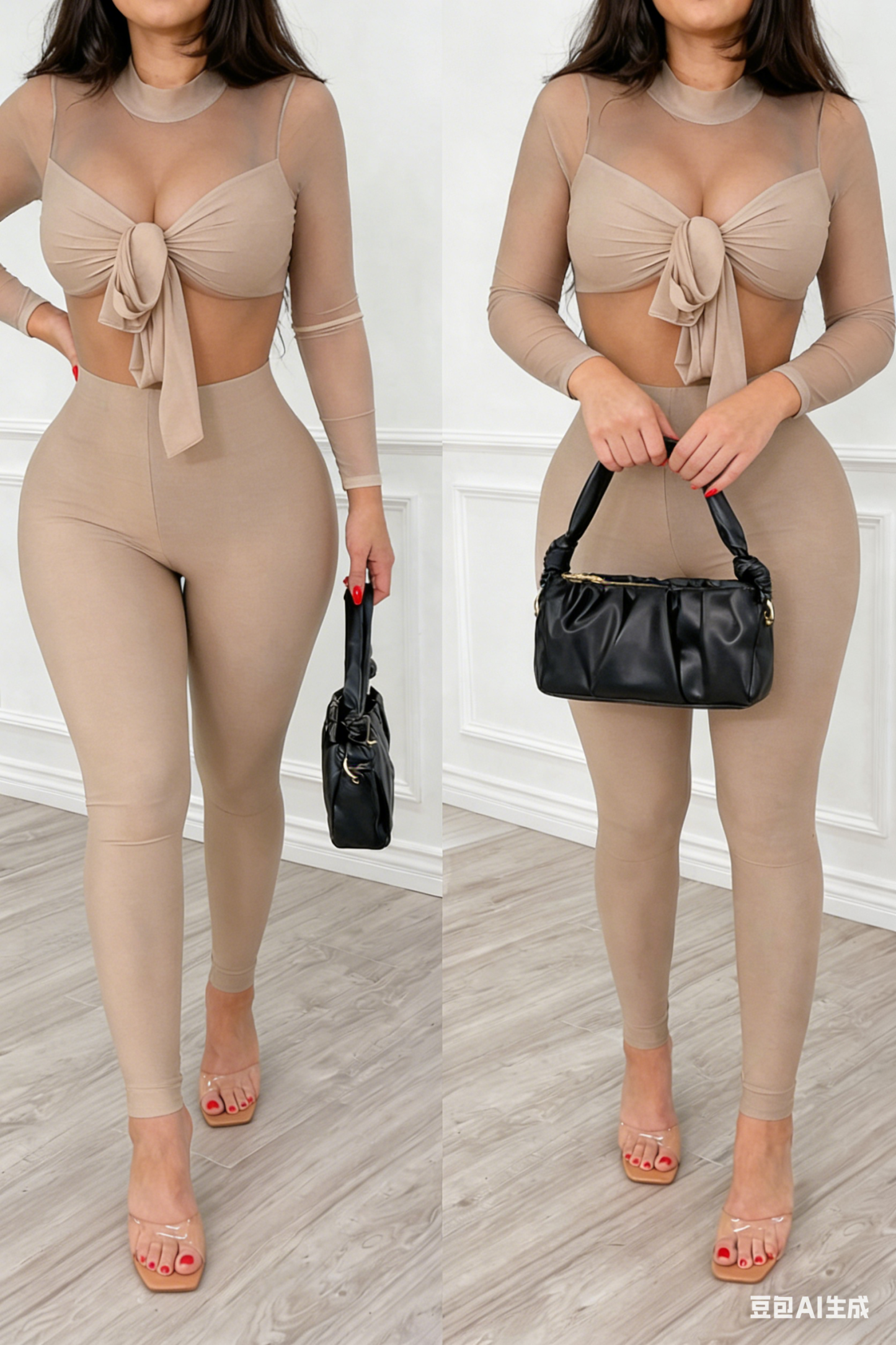 Black Halter Cutout Jumpsuit