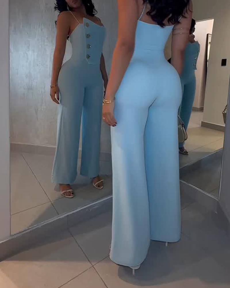 Slim-Fit Jumpsuit With Suspenders (Pre-Sale)