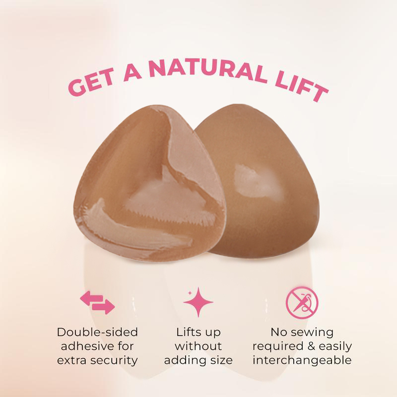 Invisible Lift - Patented Sticky Fashion Bra Inserts Prevents Nipple Slips No Sewing Required Low Cut Tops Womenswear