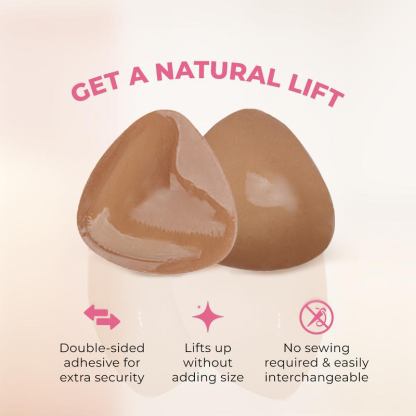 Invisible Lift - Patented Sticky Fashion Bra Inserts Prevents Nipple Slips No Sewing Required Low Cut Tops Womenswear