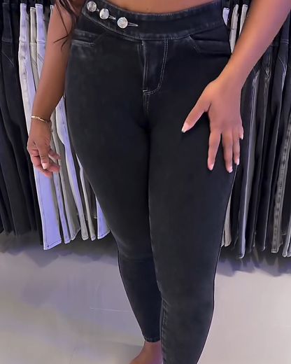 High-Waist Skinny Jeans (Pre-Sale)