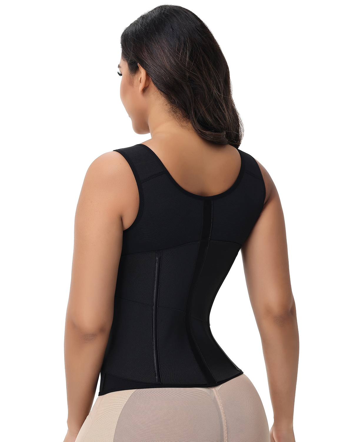 Zipper & Button Double Pressure Women's Waist Trainer