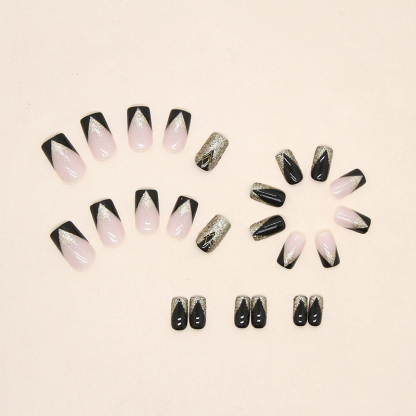 Explosive Shiny French Wearable manicure
