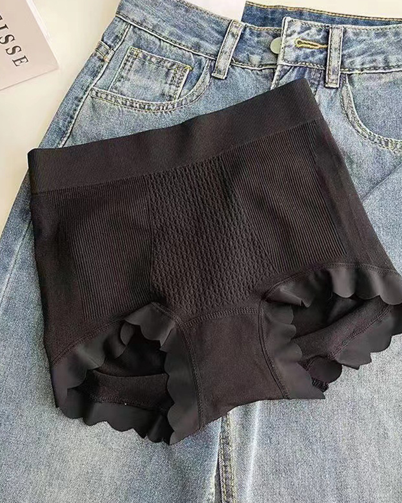 Cotton Anti-Bacterial Bottom High Waist Belly Tuck Seamless Underwear