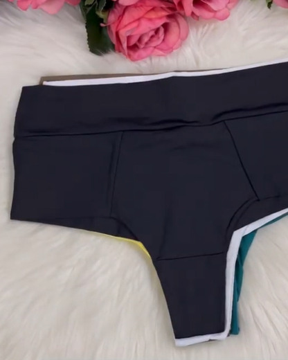 Solid Color Mid-Rise Panties