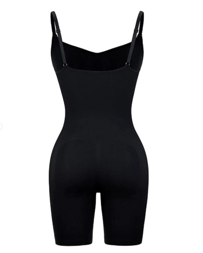 Full Body High Elastic Adjustable Strap Bodysuit Tummy Control Thigh Seamless Sculpting Underwear Open Crotch Slimming Bodyshaper