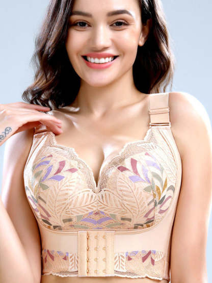 Women Side Support Longline Wide Adjustable Straps Wireless Bra