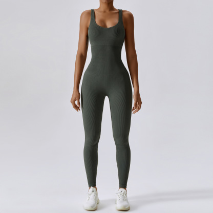 Seamless tummy control slim fit athletic stretch bodysuit