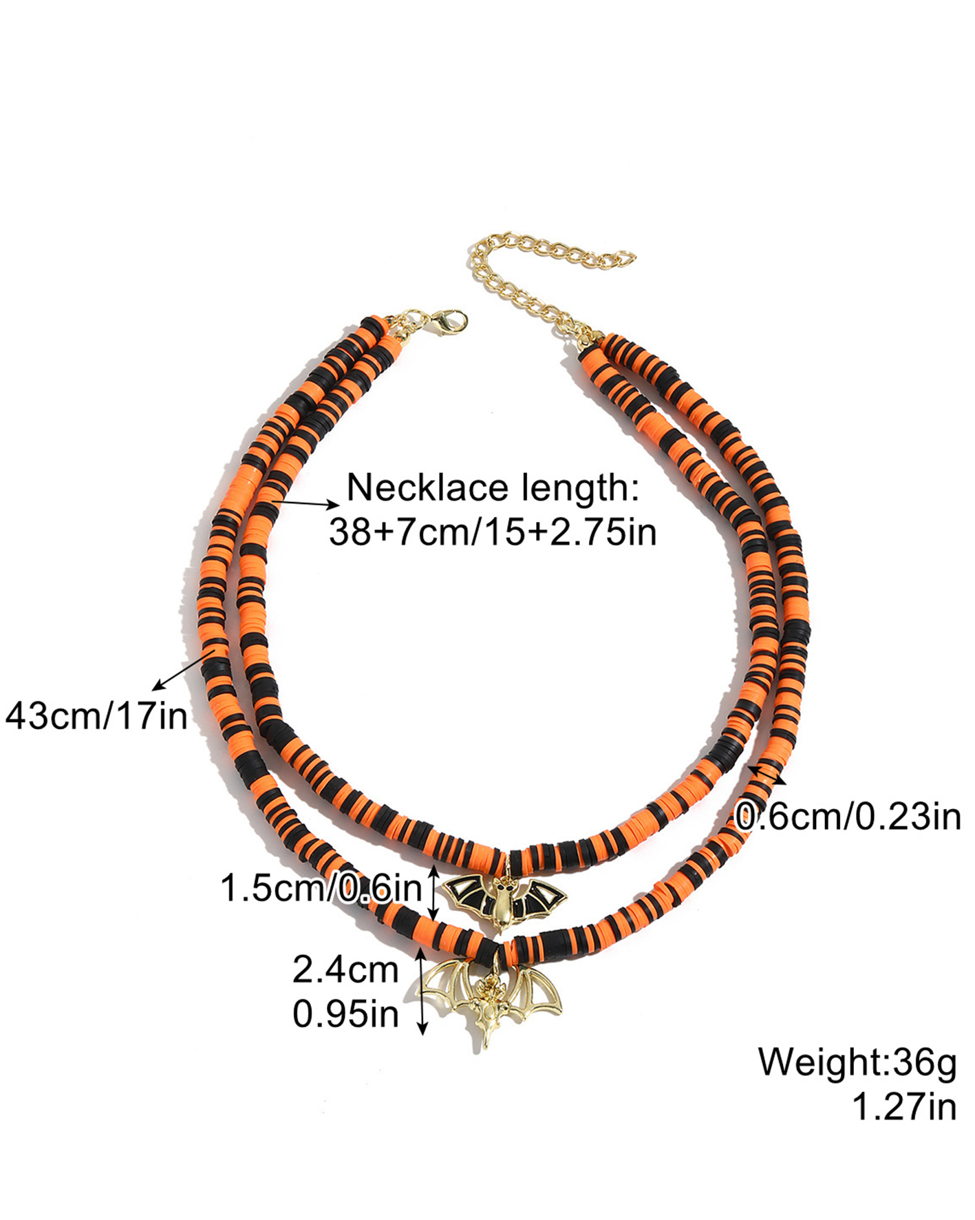 Halloween goth necklace