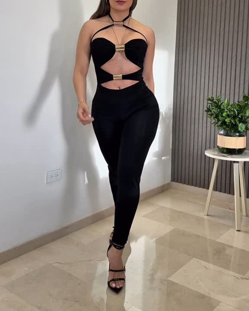 Hollow Slim Jumpsuit (Pre-Sale)