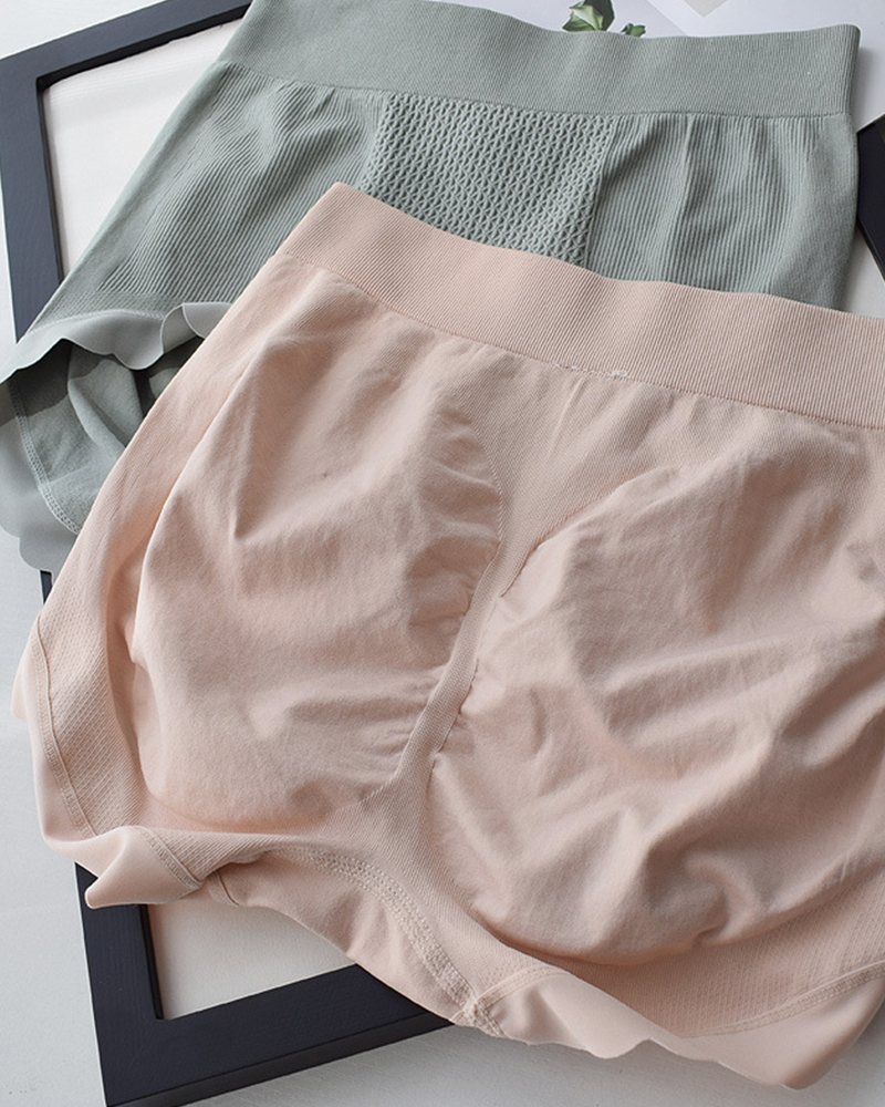Cotton Anti-Bacterial Bottom High Waist Belly Tuck Seamless Underwear