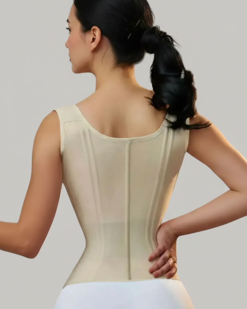 Waist Trainer for Women Corset Vest Body Shaper Cincher Trimmer Tank Top Sport Girdle with Steel Bones