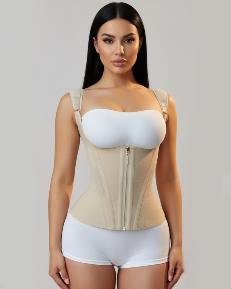 Waist Trainer for Women Corset Vest Body Shaper Cincher Trimmer Tank Top Sport Girdle with Steel Bones