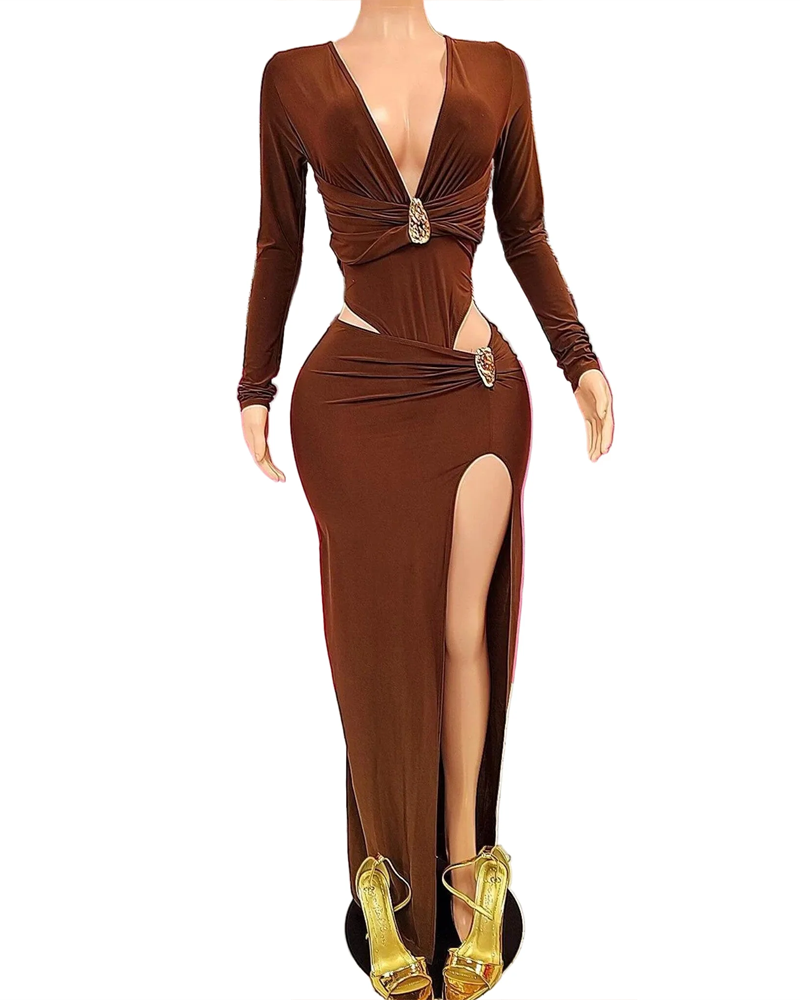 Slit-Hem Fitted Waist-Cinching Stylish and Elegant Midi Skirt Set (Pre-Sale)