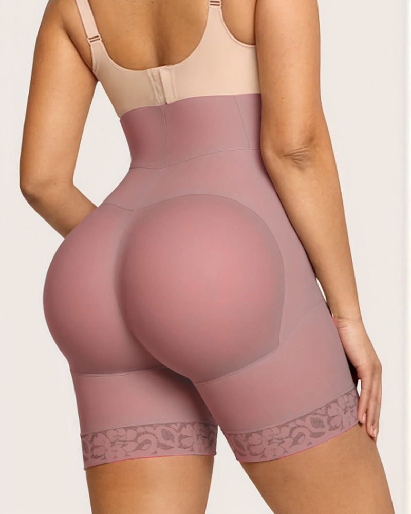 High Waisted Closed Loop Tummy Control Hip Lifting Shaping Shorts