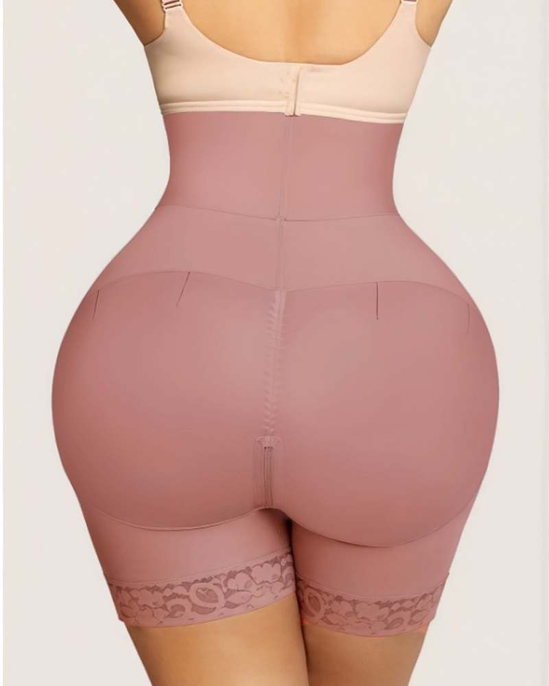 High Waisted Closed Loop Tummy Control Hip Lifting Shaping Shorts