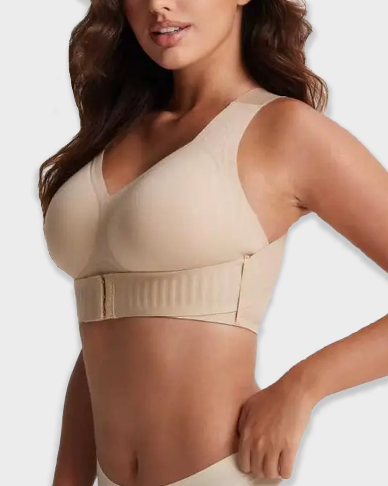 Seamless Breathable Leopard Posture Correction Sports Bra