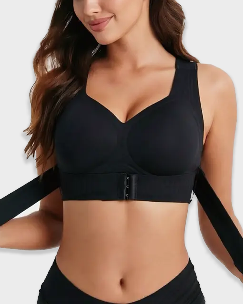 Seamless Breathable Leopard Posture Correction Sports Bra